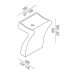 Agape Lito Раковина 55х49х85 см, без отв., мрамор Carrara, цвет: белый. ACER0731 *0