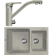 Комплект Мойка кухонная Lava D3.SCA scandic + Смеситель SG05 SCA scandic