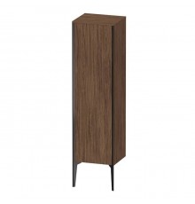 Duravit XViu Шкаф подвесной 40x36x133см, с 1 дверью, 3 стеклянными полками (петли справа), цвет: walnut dark/черный матовый. XV971500000,  XV1325RB221