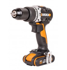 Дрель-шуруповерт ударная аккумуляторная WORX WX352, 60Нм, 20В, бесщеточная, 2Ач x2, ЗУ 2А, кейс