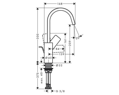 Hansgrohe Vivenis Смеситель для раковины, на 1 отв., с поворотным изливом, с донным клапаном, цвет: черный матовый. 75030670 Hansgrohe Vivenis Смеситель для раковины, на 1 отв., с поворотным изливом, с донным клапаном, цвет: черный матовый. 75030670