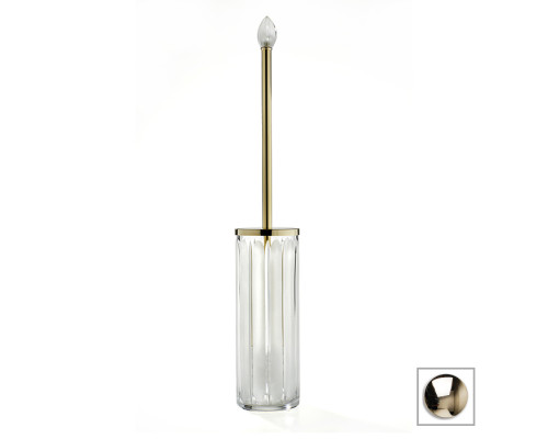 Ершик туалетный напольный 3SC MontBlanc прозрачный хрусталь/латунь MB17ACROL