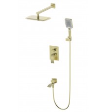 Душевой комплект Wonzon   Woghand WW-88939009A-BG, С ВНУТРЕННЕЙ ЧАСТЬЮ, брашированное золото