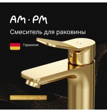 Смеситель для раковины AM.PM X-Joy F85A02199 золото