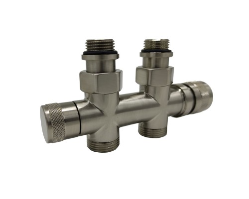 Узел нижнего подключения SR Rubinetterie прямой 1/2 х3/4 Е Никель матовый 0682-1500NSE0