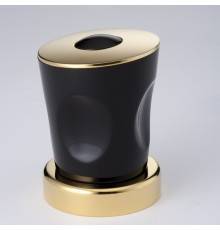 THG Bagatelle pierre noire Вентиль смесителя для раковины, ручка черная, цвет: полированное золото. U3E-F01-35