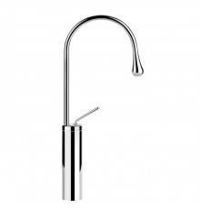 Gessi Goccia Смеситель для раковины на 1 отверстие, высокий, излив 174мм R=90, цвет: хром. 33608#031