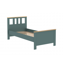 Кровать Шведский стандарт Сага 90x200 см, бирюзовая, ясень