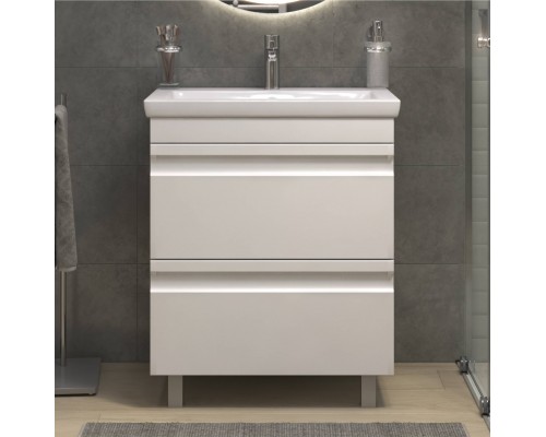 Тумба с раковиной Vigo Holly 70, напольная, белая, раковина Como 70