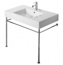 Duravit Vero Консоль металлическая 105x47см, с раковиной на 1 отв, напольная, цвет: белый/хром. 0030721000,  0329100000