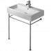 Duravit Vero Консоль металлическая 70x47см, с раковиной на 1 отв, напольная, цвет: белый/хром. 0030751000,  0454700800