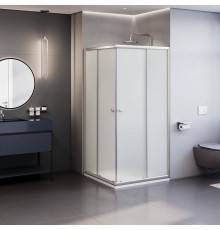 Душевой уголок RGW Dolphin TN-206-J, 90х90 см, профиль хром, стекло матовое fabric