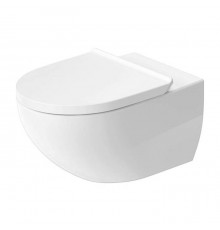Duravit Architec Комплект: унитаз подвесной Rimless 57х36см, сиденье с микролифтом, Durafix, цвет: белый. 45726900A1 (257209+006969)