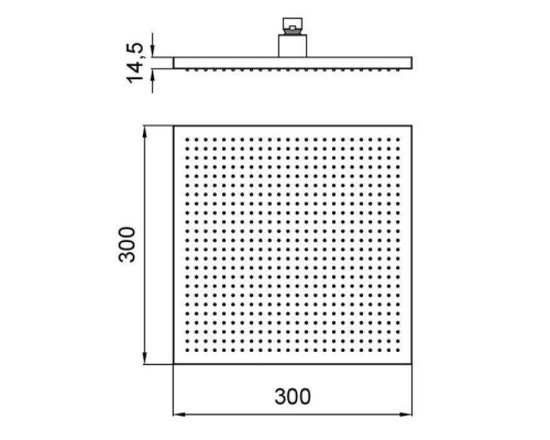 Almar Velvet Rain Верхний душ 30х30см (без держателя), цвет: Gun Metal Brushed PVD. E044278.GM