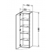 Duravit DuraStyle Колонна, 1 дерца, 4 стеклянные полки, петли слева, 40x36х140см., напольная, цвет: орех натуральный. DS1219L7979