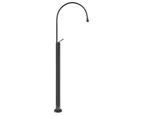 Gessi Goccia Напольный смеситель для раковины (со встраиваемой частью), излив 389мм R=197, цвет: black XL. 33628#299,  33629#031