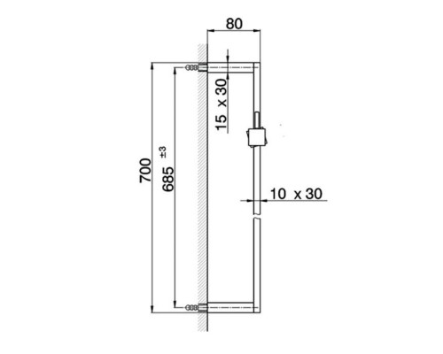 Cisal Shower Штанга для душа с фиксатором 70 см, цвет: черный матовый. DS01209040 Акция Cisal Shower Штанга для душа с фиксатором 70 см, цвет: черный матовый. DS01209040 Акция