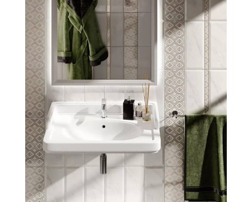 Kerama Marazzi Pompei Раковина 80х50х26.5см., подвесная, мебельная, 1 отв., с переливом, цвет: белый глянцевый. PO.wb.80