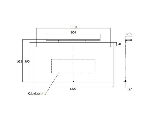 EMCO Зеркало 120x59см, с LED подсветкой 4000K, с сенсорным выключателем (вкл/выкл.), IP 44. 4496 000 10 EMCO Зеркало 120x59см, с LED подсветкой 4000K, с сенсорным выключателем (вкл/выкл.), IP 44. 4496 000 10