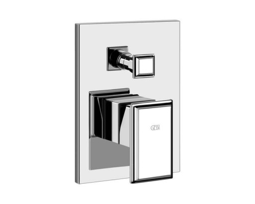 Gessi Eleganza Встраиваемый однорычажный смеситель с автоматическим переключателем ванна/душ, внешняя часть, цвет: хром. 46079#031