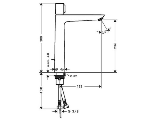 Hansgrohe Talis Select E, Смеситель для раковины, с донным клапаном, Цвет: хром. 71752000 Hansgrohe Talis Select E, Смеситель для раковины, с донным клапаном, Цвет: хром. 71752000