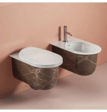 Artceram Chic Биде подвесное 38х53 см, 1 отверстие, цвет: bronze amani. CHB001 49 00