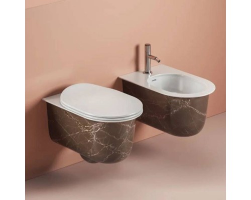 Artceram Chic Биде подвесное 38х53 см, 1 отверстие, цвет: bronze amani. CHB001 49 00