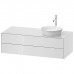 Duravit White Tulip Тумбочка подвесная 130x55х40.8см., раковина, 2 ящика, цвет: белый высокоглянцевый. WT4987R8585,  2362430079