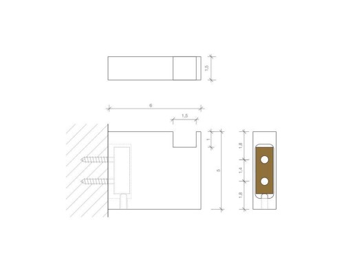 Decor Walther Brick HAK1 Крючок подвесной, цвет: хром. 0590000 Decor Walther Brick HAK1 Крючок подвесной, цвет: хром. 0590000