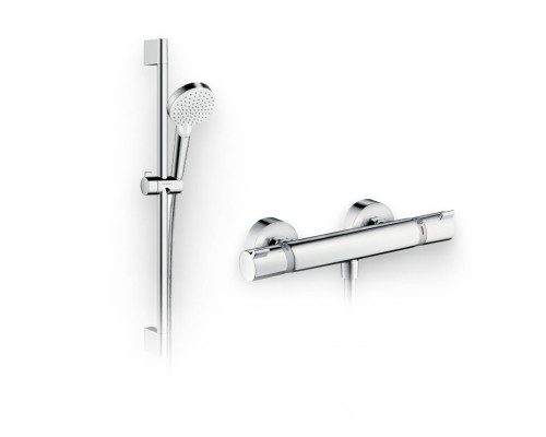 Душевой комплект Термостат Hansgrohe Ecostat Comfort 13116000 для душа + Гарнитур Crometta 1jet 650 26533400