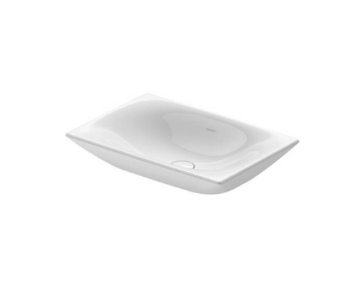 Duravit Viu Раковина 60х41.5х10 см, без отв., накладная, без перелива, выпуск с керамической крышкой, с покрытием WG, цвет: белый. 23586000001 Duravit Viu Раковина 60х41.5х10 см, без отв., накладная, без перелива, выпуск с керамической крышкой, с покрытием WG, цвет: белый. 23586000001