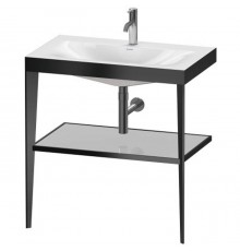 Duravit XViu Консоль напольная, 80x48x85см с полкой, с раковиной без перелива, 1 отв., цвет: black matt/crome. XV4715OB210