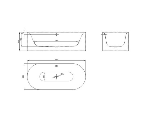 BetteLux Oval Silhouette Ванна отдельностоящая овальная 180x80x45 см, цвет: blue satin. B601-901,  3466-418 CFXXS