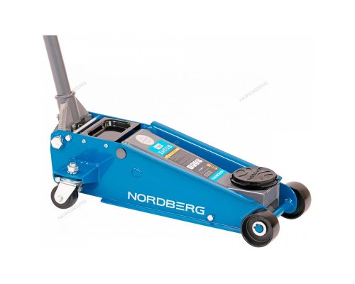 Домкрат подкатной с резиновой насадкой, быстрый подъем NORDBERG N32030 3 т