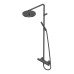 Ritmonio Shower column sets Душевая стойка, с термостатическим смесителем верхним душем из латуни D-20см., ручным душем, цвет: Brushed Black Chrome. 7ADN207BLX