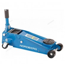 Домкрат подкатной с резиновой насадкой, быстрый подъем NORDBERG N3203 3 т