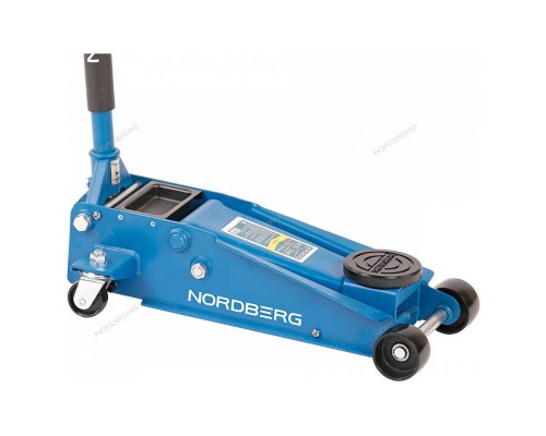 Домкрат подкатной с резиновой насадкой, быстрый подъем NORDBERG N3203 3 т