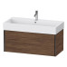 Duravit XViu Тумба подвесная 98.4x45.4x39.7см, с раковиной, 1 ящик, цвет: walnut dark/черный матовый. 2350100000,  XV42370B221