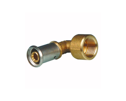 Угольник 90° ВР, латунь пресс, 16x1/2 HENCO 6P-1604