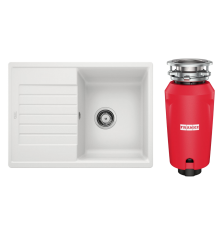 Комплект Мойка Blanco Zia 45 S Compact 524725 белая + Измельчитель Franke