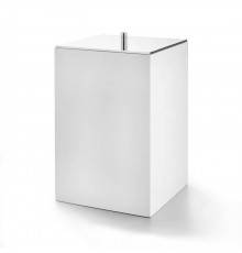 3SC BeMood White Урна с крышкой 20хh32х20 см, цвет: белый/хром. BEMW64ASL