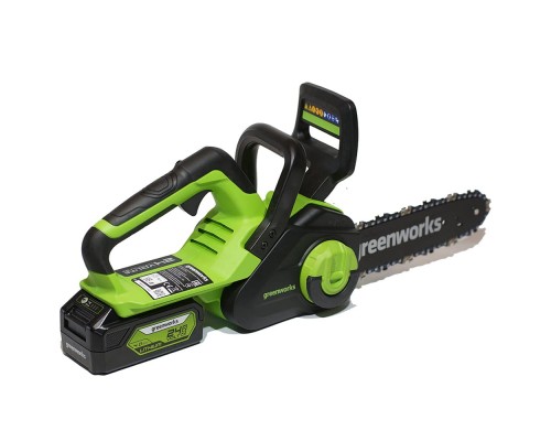 Пила цепная аккумуляторная Greenworks G24CS25K4, 24V, 25см (c АКБ 4Ач и ЗУ) Пила цепная аккумуляторная Greenworks G24CS25K4, 24V, 25см (c АКБ 4Ач и ЗУ)