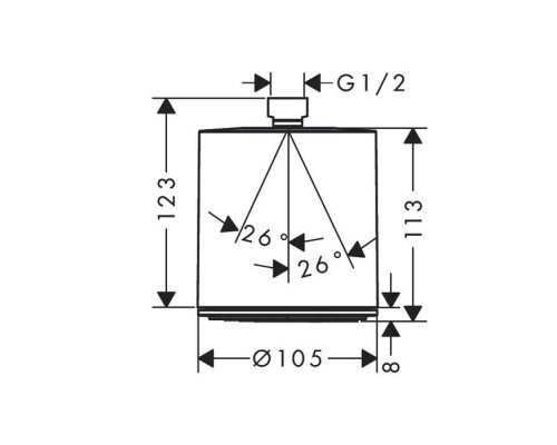 Hansgrohe Pulsify Верхний душ Oslash;105 мм., EcoSmart, цвет: белый матовый/графит. 24132700