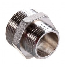 Муфта никелированная, резьба наружная/наружная 1/2 x3/8  Tiemme. 1500196