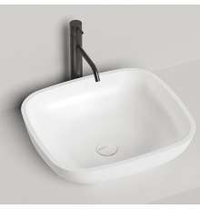 Salini Gloria Раковина накладная 49.5х44.5х15cм, без отв., без перелива, S-Stone, цвет: белый матовый. 1102208M