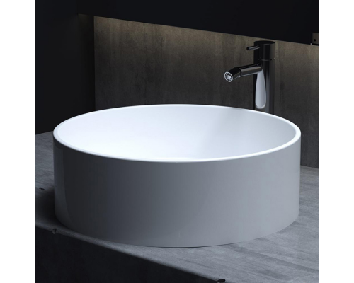 Salini Armonia Раковина накладная 45х45х15cм, без отв., без перелива, S-Stone, цвет: белый матовый. 130112SM