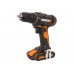 Дрель-шуруповерт аккумуляторная WORX WX108, 45Нм, 20В, 2Ач x2, ЗУ 2А, кейс