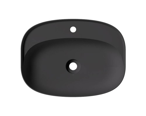 Alice Form Oval Раковина 60x45х12см., накладная, 1 отв., цвет: чёрный матовый. 22460108 Alice Form Oval Раковина 60x45х12см., накладная, 1 отв., цвет: чёрный матовый. 22460108