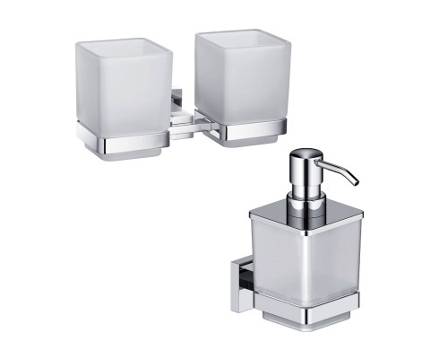Набор Стакан Timo Selene 10034/00 chrome двойной + Дозатор 10039/00 chrome Набор Стакан Timo Selene 10034/00 chrome двойной + Дозатор 10039/00 chrome