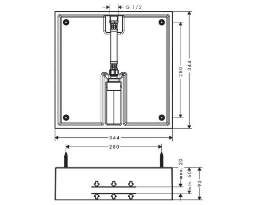 Hansgrohe Скрытая часть д/Raindance E 400 1j.. 26254180 Hansgrohe Скрытая часть д/Raindance E 400 1j.. 26254180